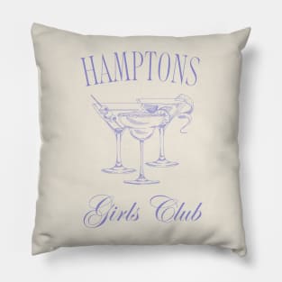 Country Club Aesthetic Hamptons Girls Club Pillow