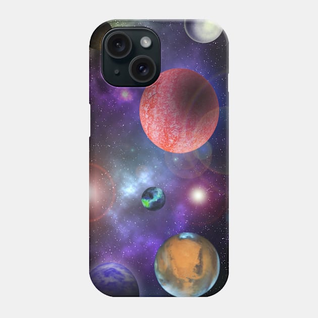 Colorful planets Phone Case by Finn Art by MB