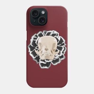 Dog skull in a flower Phone Case