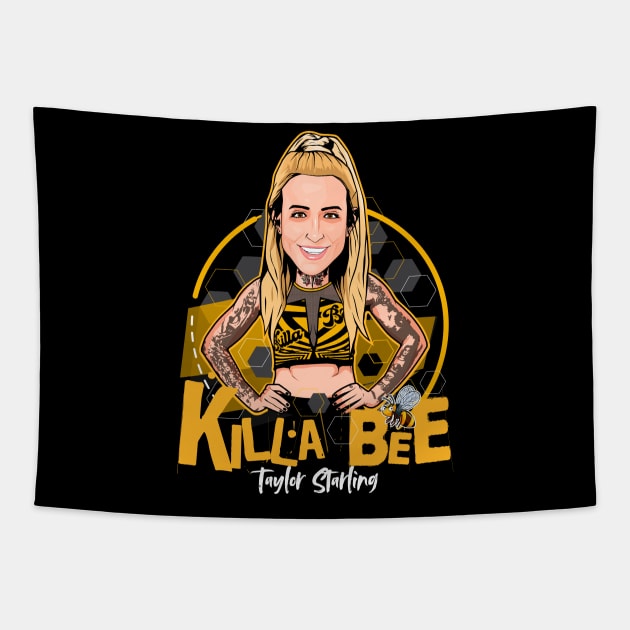 Taylor Starling Killa Bee BKFC Tapestry by portraiteam