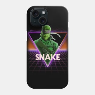 Metal Gear Solid Snake Retro 80s Neon Landscape Phone Case