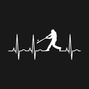 Baseball - Baseball Player Heartbeat T-Shirt