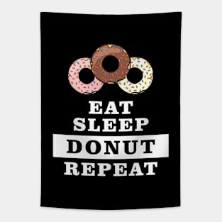 Eat Sleep Donut Repeat - Funny Quote Tapestry