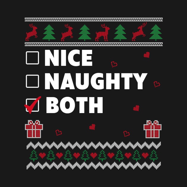 Nice Naughty List Ugly Christmas Design Funny Both by Dr_Squirrel