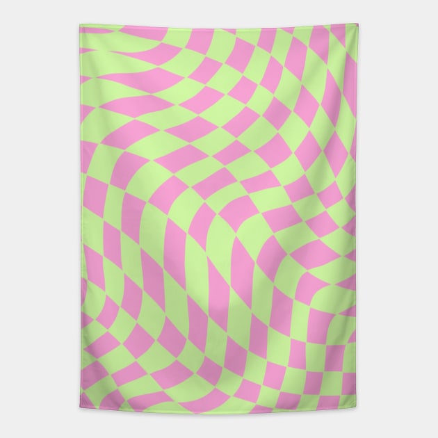 Warped Checkerboard Tapestry by Velvet Earth