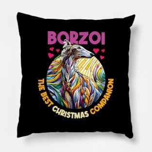 Borzoi, the best Christmas companion. I love borzois. Pillow