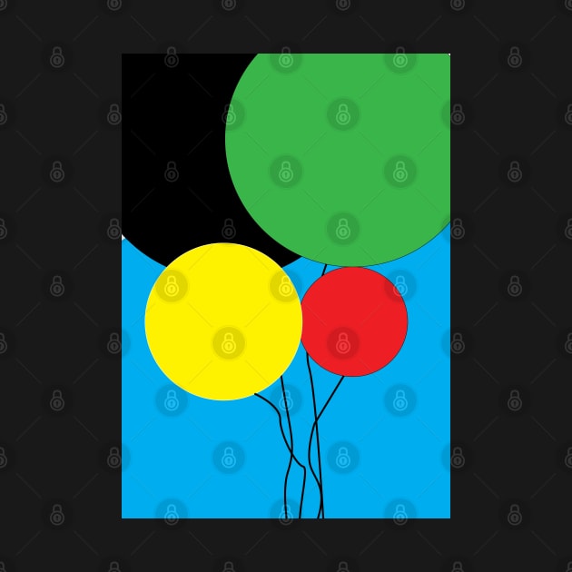 Minimalist Vivid Balloons Fly To The Sky by CityNoir