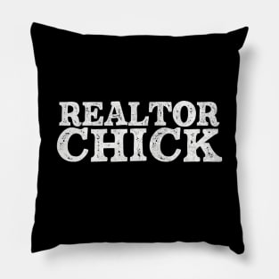 Realtor Chick / House Broker Typography Gift Pillow