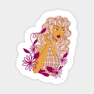 Flower Girl 3 Spring Magnet