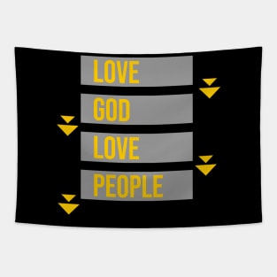 Love God Love People | God First Tapestry