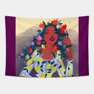 Flower lady Tapestry