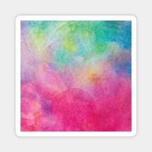 Rainbow Watercolor Grunge Magnet