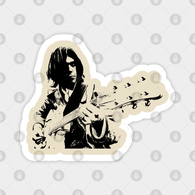 Neil Young  // Vintage Style Design Magnet by Indanafebry