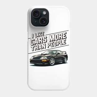 I like cars more than people Humorous Auto Enthusiast tee Phone Case