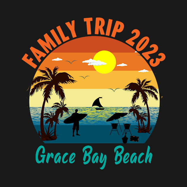 Grace Bay Beach Family trip 2023 Matching Group by Barefaced 