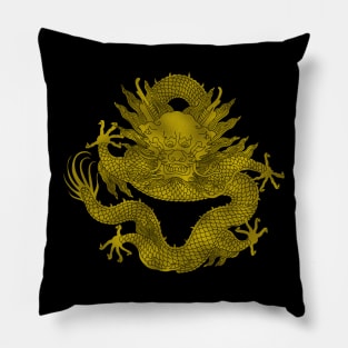 Golden Dragon Pillow