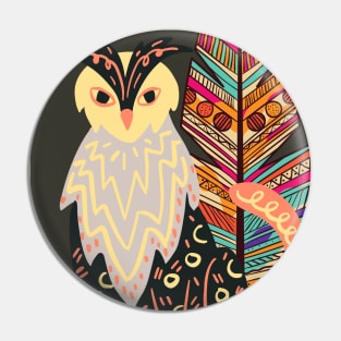 Mexican Alebrije folk art owl-leopard artwork Pin