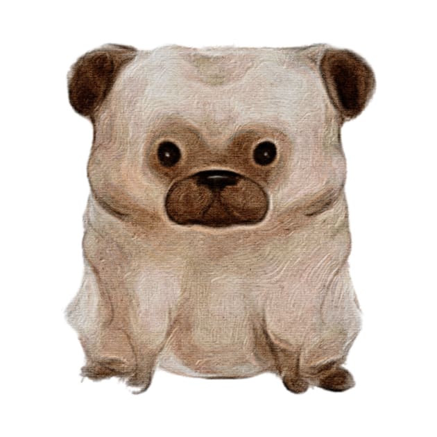 Cute Fawn Pug Puppy Drawing| Funny Kawaii Pug by penandbea