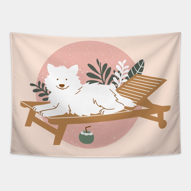 Samoyed Tapestry by Wlaurence