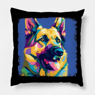 German Shepherd Dog Pop Art - Dog Lover Gifts Pillow