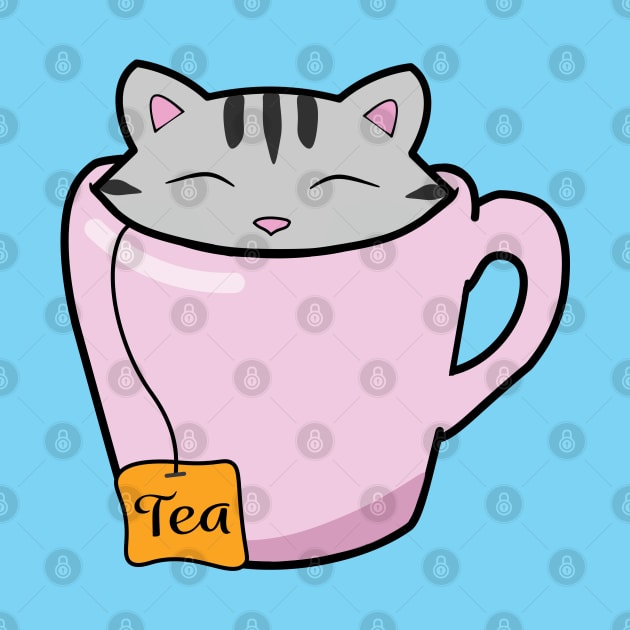 Cute cat in a tea cup by Purrfect