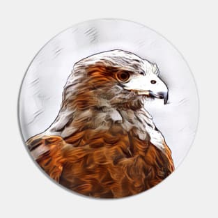Beautiful Bald Eagle Watercolor Painting Pin