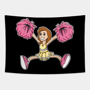 Cute Cheerleader Girl - T-Shirt or Gift for every Cheer Girl, Mom or Cheerleading Girls Tapestry