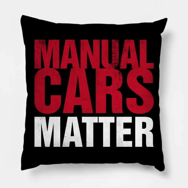 Manual Cars Matter Pillow by cowyark rubbark