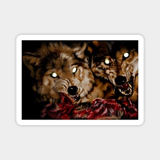 Wolf Pack Feast Magnet