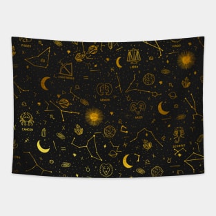 Star sign pattern - Gold Tapestry