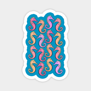 Cute And Colorful Seahorses Magnet