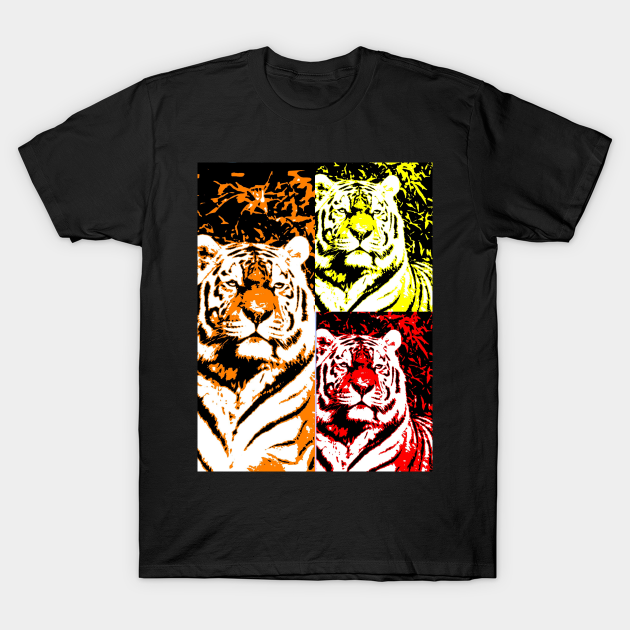 Discover The Tiger (collage) - Tiger - T-Shirt