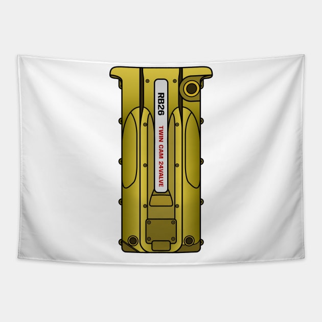 RB26 Valve Cover Tapestry by turboosted