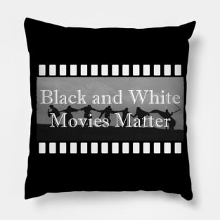 Black and White Movies Pillow