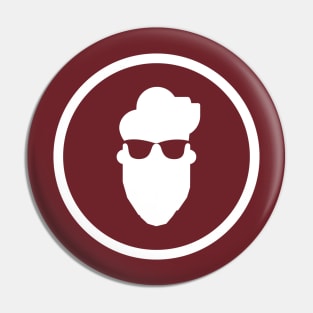 Circle Beardedguy Pin