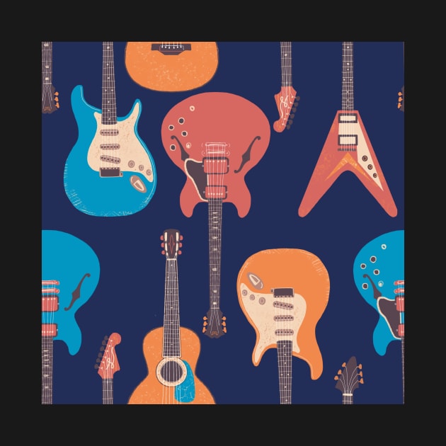 Guitar music pattern by Papergrape