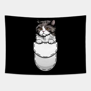 Funny Selkirk Rex Pocket Cat Tapestry