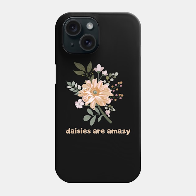 Daisies Minimalist Flora Positive Vintage Retro Phone Case by Flowering Away