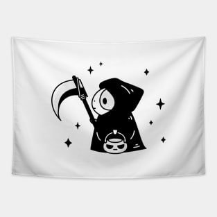 Bubu and Moonch, Guinea Pig Grim Reaper Tapestry