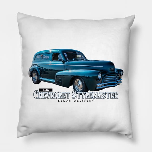 1946 Chevrolet Stylemaster Sedan Delivery Pillow by Gestalt Imagery