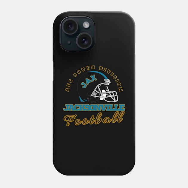 Jacksonville Football Vintage Style Phone Case by Borcelle Vintage Apparel 