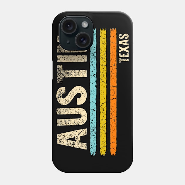 Austin Texas Retro Phone Case by Mila46