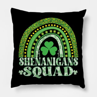 Shenanigans Squad - Retro Rainbow St Patricks Day Pillow