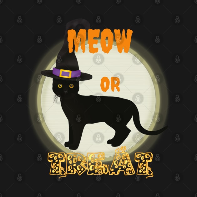 Magical Halloween Cat by Lucia