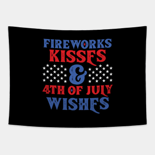 4th of July Wishes T-shirt Tapestry