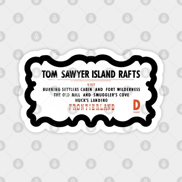 Tom Sawyer Island Rafts Magnet by BurningSettlersCabin