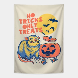 Halloween Possum | No Tricks Only Treats | White BG Tapestry