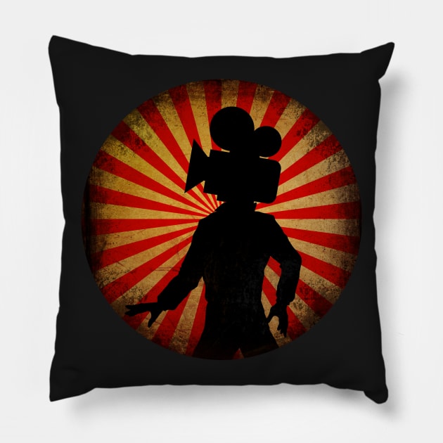 Movie Camera head, film geek stuff Pillow by LittleBean