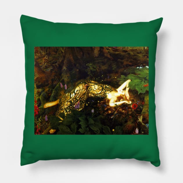 Titania Sleeps - Frank Cadogan Cowper Pillow by forgottenbeauty