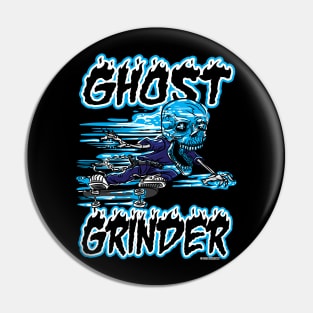 Ghost Grinder Skateboarder Pin